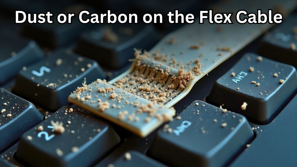 Dust or Carbon on the Flex Cable