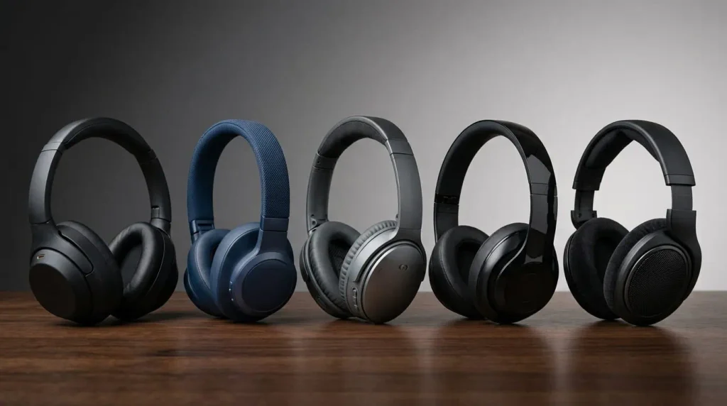 Five wireless headphones arrange… 202608202155